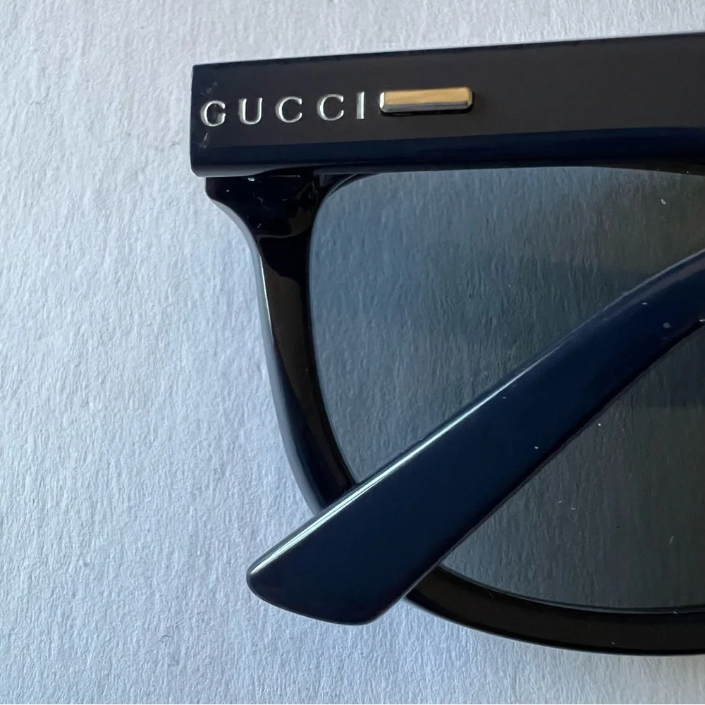 GUCCI GG1726S MENS SUNGLASSES DARK SHINY BLUE NWOT